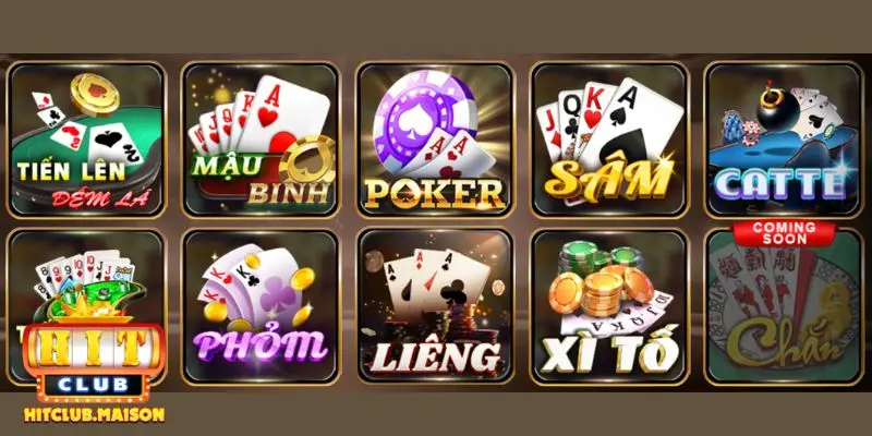 Chơi game bài kiếm thưởng tại Hit club